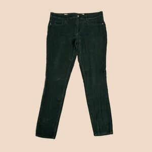 Pilcro And The Letterpress Green Serif Skinny Corduroy Pants Sz 30